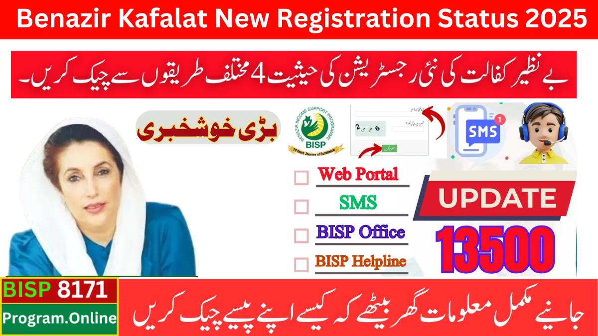 Benazir Kafalat New Registration Status Check Via 4 Different Ways